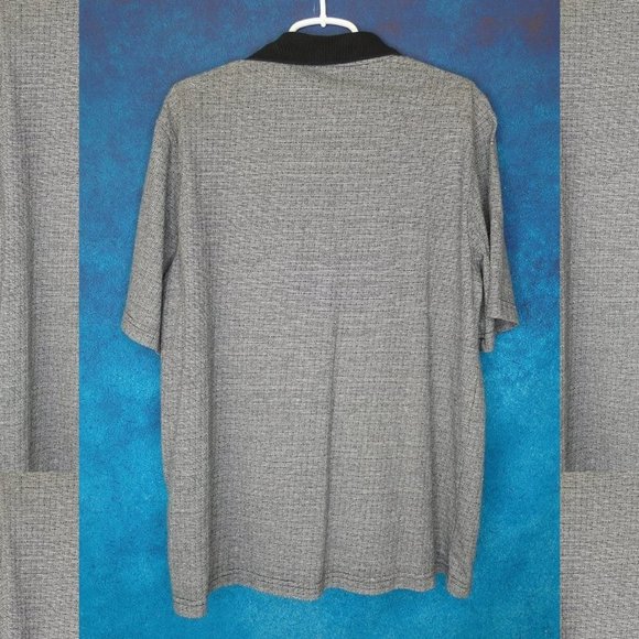 George Men's Black White Polo Shirt Large 42-44 - Picture 4 of 5